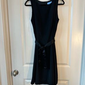 J. McLaughlin 100% Silk Sleeveless Fit & Flare Ribbon Tie Dress, Size 12